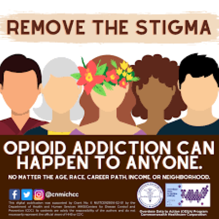 Opioid addiction awareness graphic